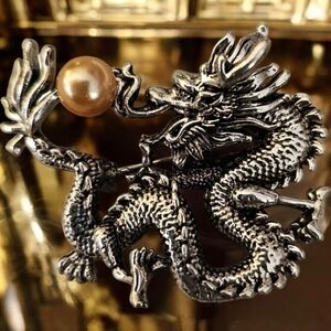 Dragon Pearl Brooch